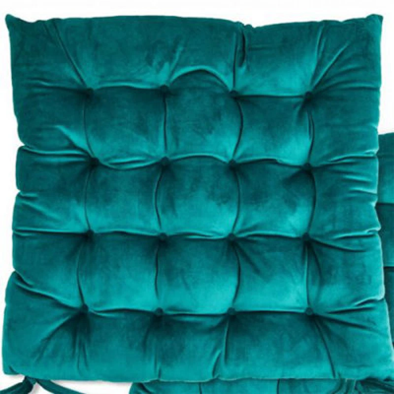 Image of EMMA BARCLAY Emma Barclay - Le Chateau Velvet Seat Pad Emerald VELHSPSEAEMG