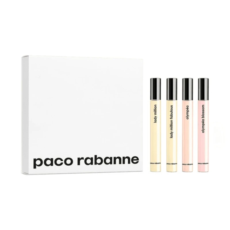 Image of Paco Rabanne Womens Miniature Gift Set - 10ml Lady Million, Olympea, Lady Million Fabulous Intense & Olympea Blossom