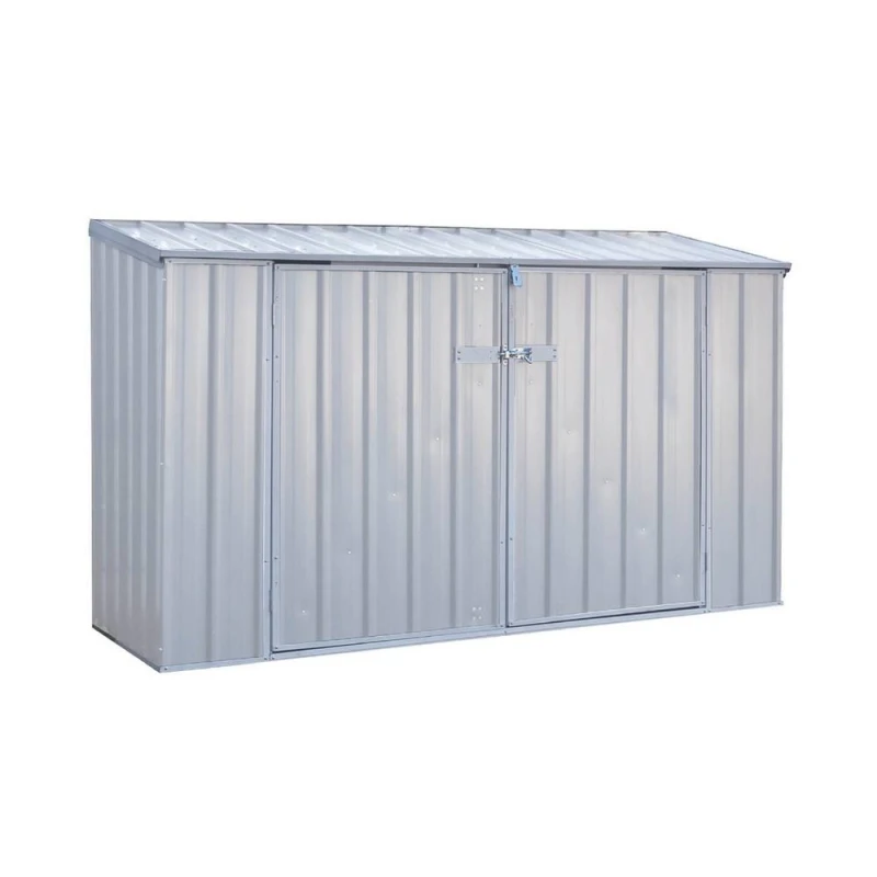 Image of Mercia Absco Bike Store 2.26m x 0.78m - Zinc - L77.9 x W225.9 x H130.9cm in Grey Grey Unisex