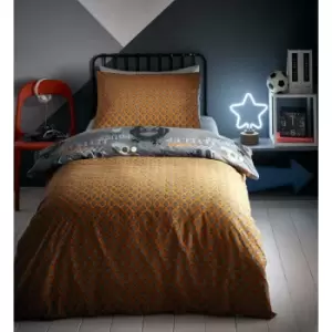 Image of Gamer Single Duvet Cover Fully Reversible Glow In The Dark Quilt Cover Set Teenagers Kids Bedlinen Bedding Set - Multicoloured