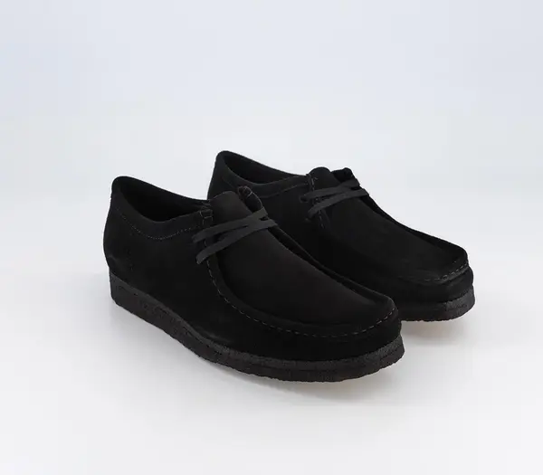 Image of Clarks Originals Mens Wallabee Black Suede, 9