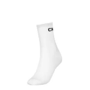Image of Calvin Klein Crew Socks 1 Pack Womens - White