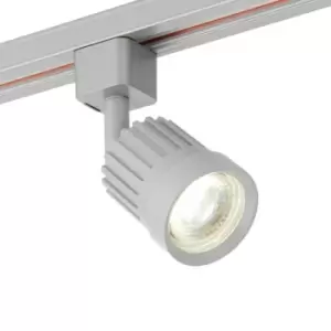 Image of Adjustable Ceiling Track Spotlight Silver Round 10W Cool White LED Downlight