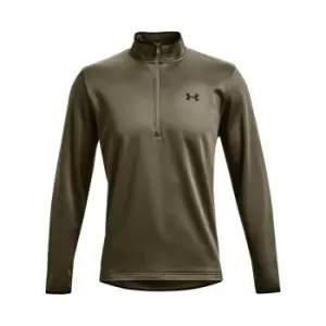 Image of Under Armour 2022 Mens Armour Fleece 1/2 ZIP Tent Green S