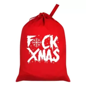 Image of Grindstore Fck Xmas Santa Sack (One Size) (Red/White)
