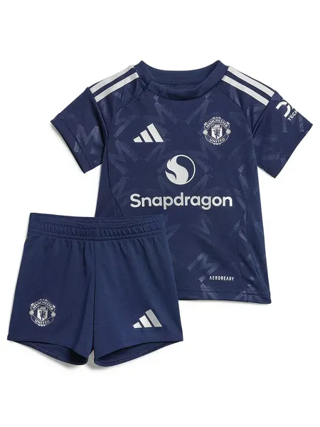 Image of adidas Manchester United Away Babykit 2024 2025 Domestic Replica Minikits 3-6 Months Blue 36824618060