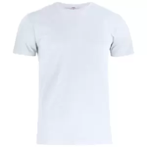 Image of Clique Mens Slub Fitted T-Shirt (S) (White)