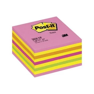 Image of Post it Cube Sticky Notes Neon Pink 450 Sheets