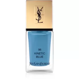 Image of Yves Saint Laurent La Laque Couture Nail Polish Shade 96 Kinetic Blue 10ml