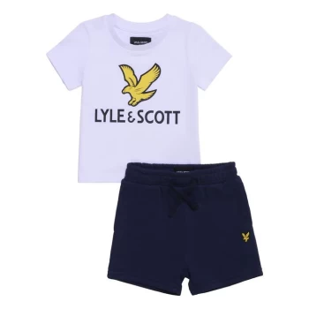 Image of Lyle and Scott Lyle Logo T/Shrt Set BB13 - Bright White