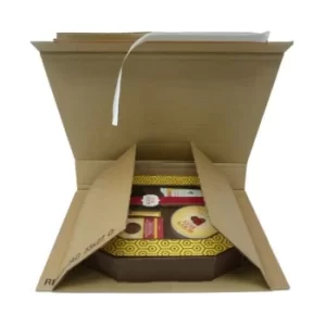 Image of Rigid Corrugated Postal Wrapper Large 330x270x50mm Manilla Ref RBL10537 [Pack 25]