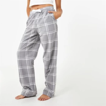 Image of Jack Wills Flannel Check Pyjama Bottoms - Grey Check