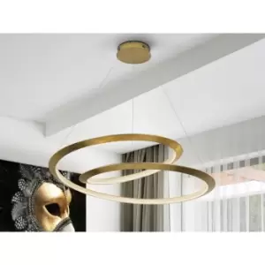 Image of Schuller Eternity Integrated LED Pendant Ceiling Light Gold 3000K