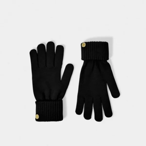Image of Black Knitted Gloves KLS532