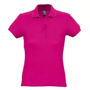 Image of SOLS Womens/Ladies Passion Pique Short Sleeve Polo Shirt (XXL) (Fuchsia)