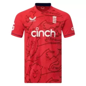 Image of 2022 England T20 Replica Short Sleeve T-Shirt (Red)