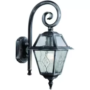 Image of Genoa wall lamp 19 cm, in aluminum and glass, Black silver