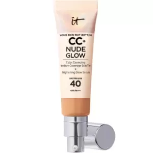 Image of IT Cosmetics CC+ and Nude Glow Lightweight Foundation and Glow Serum with SPF40 32ml (Various Shades) - Neutral Tan
