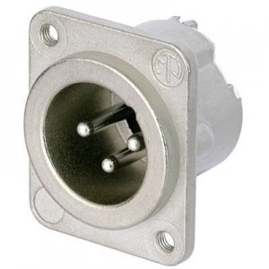Image of XLR connector Sleeve plug straight pins Number of pins 3 Silver Neutrik NC3MD LX M3