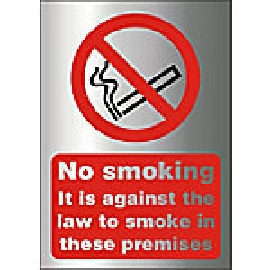 Image of Prohibition Sign No Smoking Acrylic 20 x 15 cm