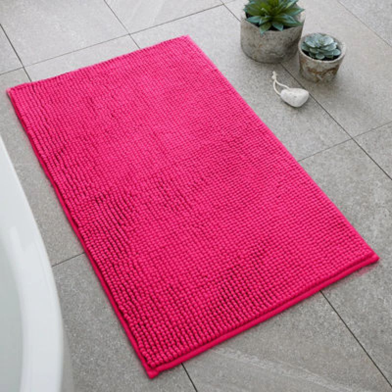 Image of Catherine Lansfield Bobble 50cm x 80cm Bath Mat Hot Pink