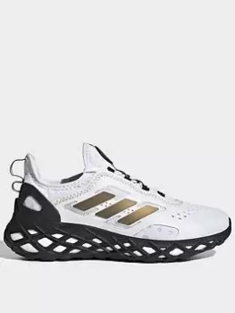 Image of adidas Unisex Junior Web Boost, White/Gold, Size 3 Older