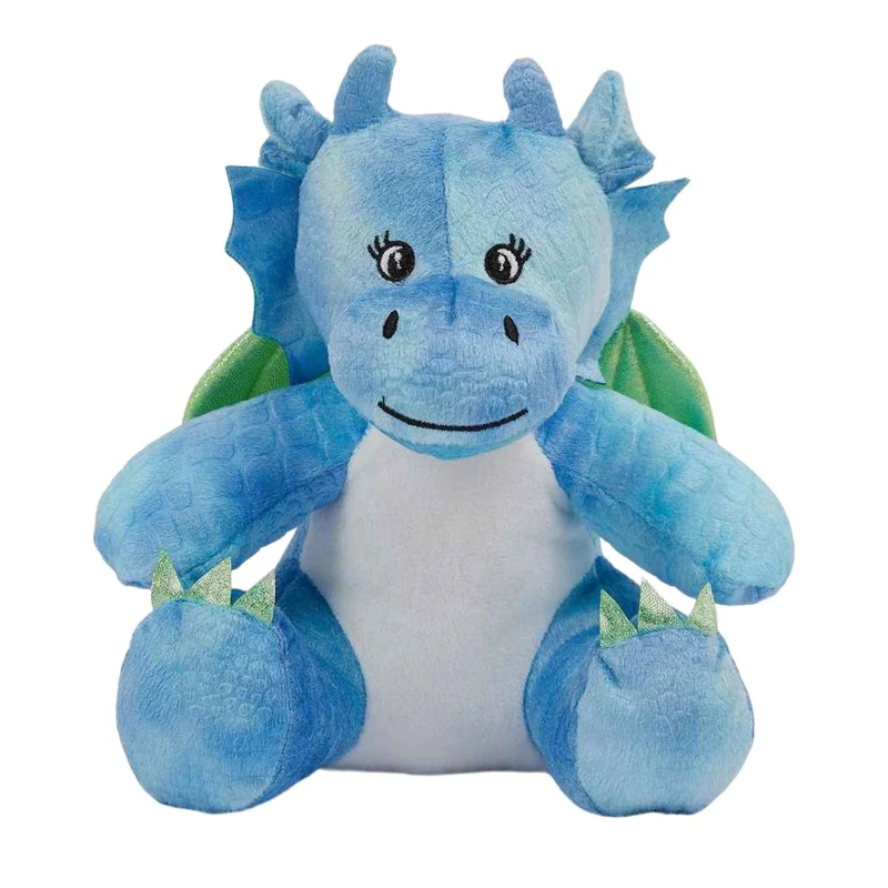 Image of Mumbles Mini Dragon Plush Toy in Blue Size: Medium Blue Unisex M