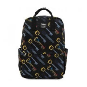 Image of Loungefly Disney Kingdom Hearts Keys Aop Square Nylon Backpack