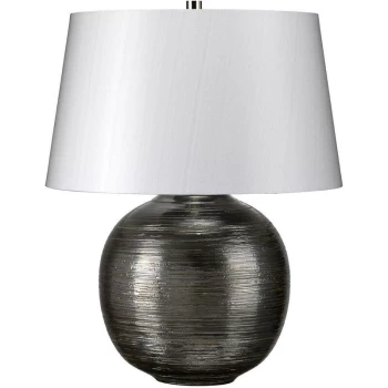 Image of Caesar - 1 Light Table Lamp Silver, E27 - Elstead