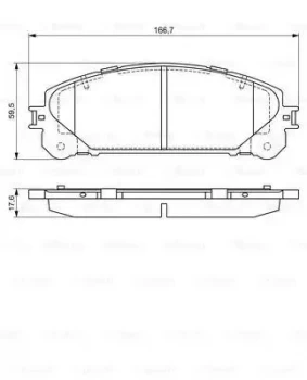 Image of Bosch 0986494686 Brake Pad Set BP1681 Disc Brake Front Axle
