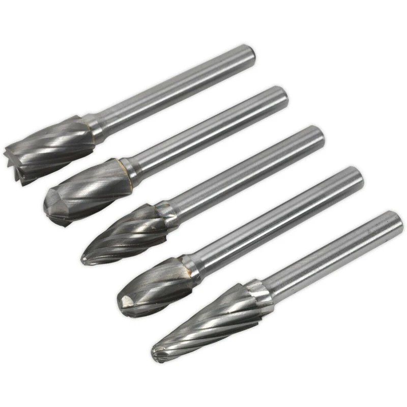Image of Loops 5 PACK - 10mm Tungsten Carbide Rotary Burr Bits Set - VARIOUS RIPPER / COARSE Multi