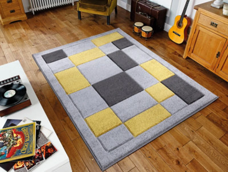 Image of Smart Living Smart Living Modern Hand Carved Multicolour Soft Thick Area Rug - Havana in Grey Size: 60cm x 110cm Grey 60cm x 110cm Unisex 8680504110