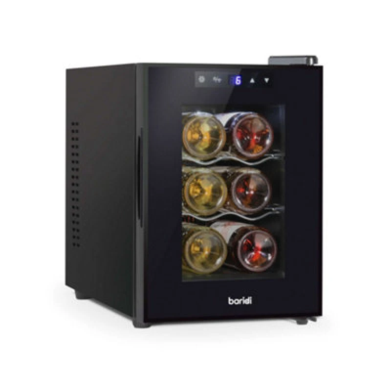 Image of Baridi 6 Bottle Wine Cooler, Thermoelectric, 5-18°c, Touch Control - DH217, Black DH217