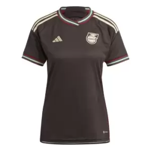 Image of adidas Jamaica Away Jersey 2023 Womens - Brown