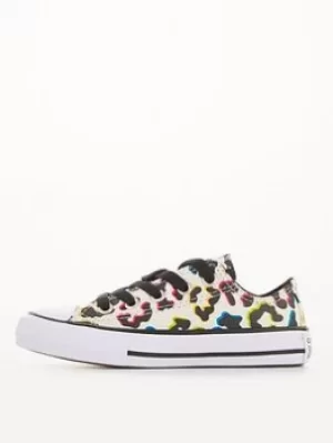 Image of Converse Chuck Taylor All Star Leopard Print, Pink/Black, Size 3
