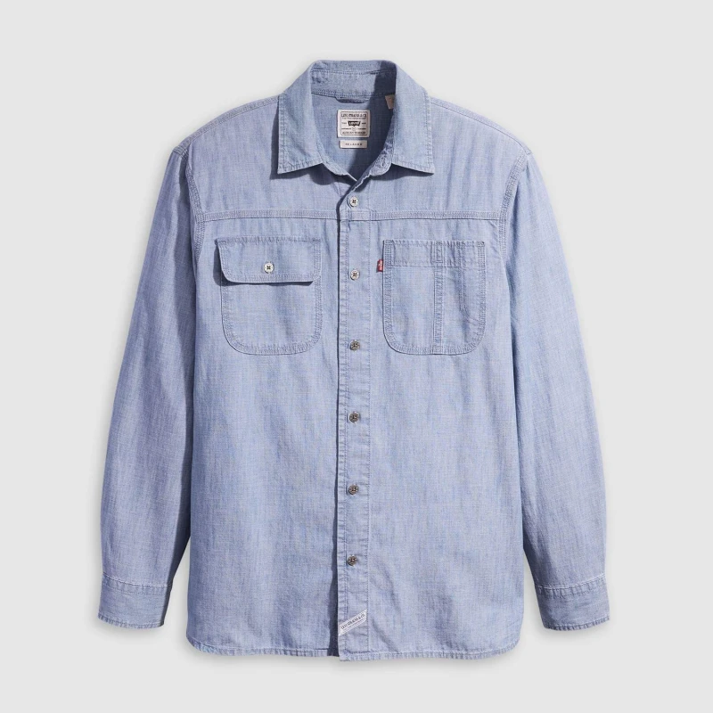 Image of Levis Levis Ls Auburn Worker Linde Chambra - Blue Blue XL