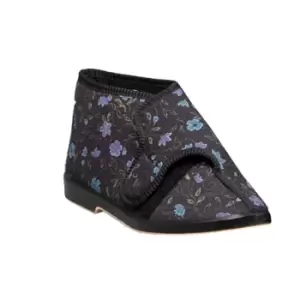 Image of GBS Bella Ladies Wide Fit Slipper / Womens Slippers (3 UK) (Black)