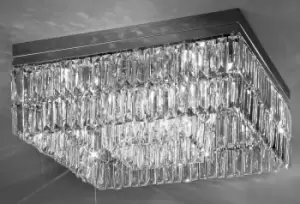 Image of Prisma Designer Crystal Ceiling Light Polished Chrome, 16x G9