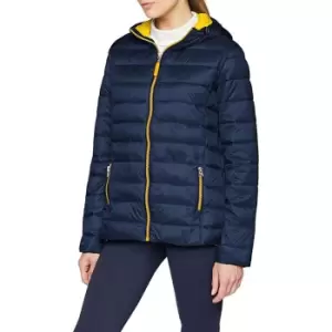 Image of Result Urban Womens/Ladies Snowbird Hooded Jacket (S) (Navy/Yellow)