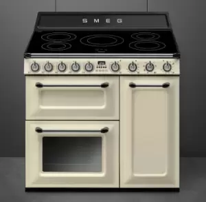 Image of Smeg Victoria TR93IP2 Cream 90cm Induction Range Cooker