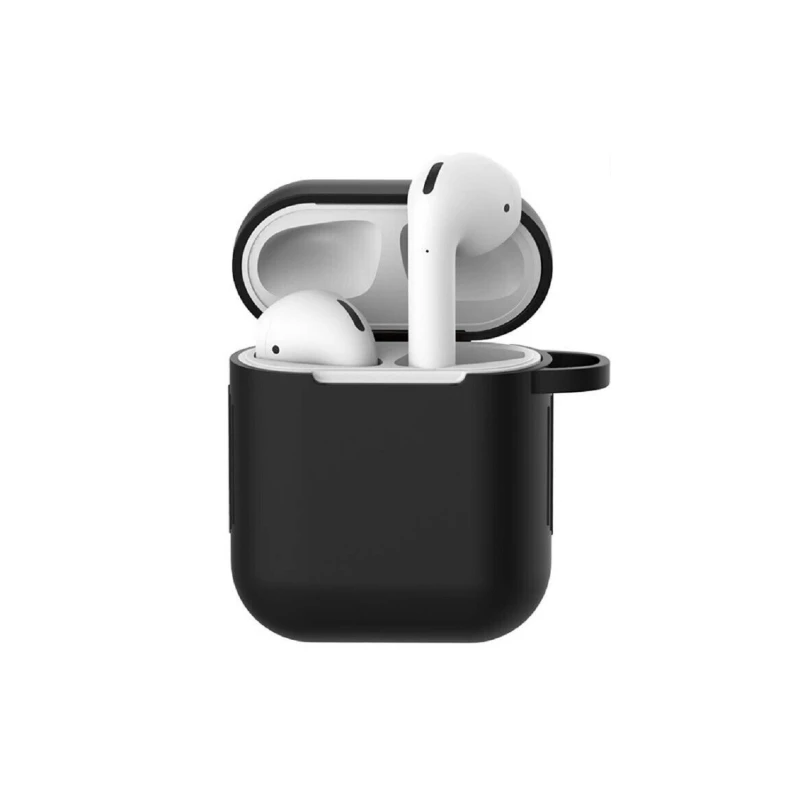 Image of AdvancedAccessories Airpods Silicone Case for Airpods Gen 1 / 2 - Blac
