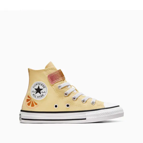 Image of Kids All Star 1V Hi Citrus Glitz Canvas High Top Trainers