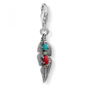 Image of Ladies Thomas Sabo Sterling Silver Charm Club Ethnic Feather Charm