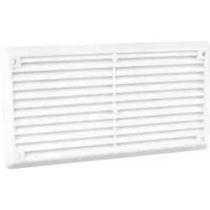 Image of Louvre Vent Flyscreen 6" x 3" in White Plastic