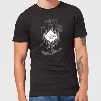 Image of Harry Potter The Marauder's Map Mens T-Shirt - Black - 5XL
