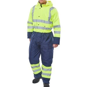 Image of BSeen Large Two Tone Protective Coverall Saturn YellowNavy