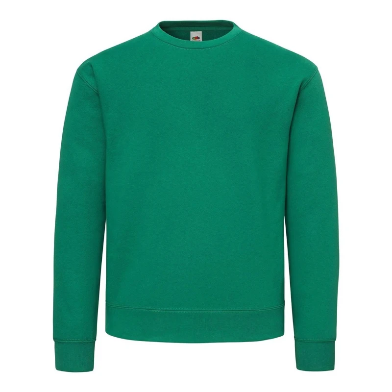 Image of Fruit Of The Loom Fruit of the Loom Men Supercotton Sweatshirt in Green Size: Small Green S Male 5063693971946