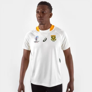 Image of Asics South Africa Rugby World Cup Away Jersey Mens - Sweet Corn