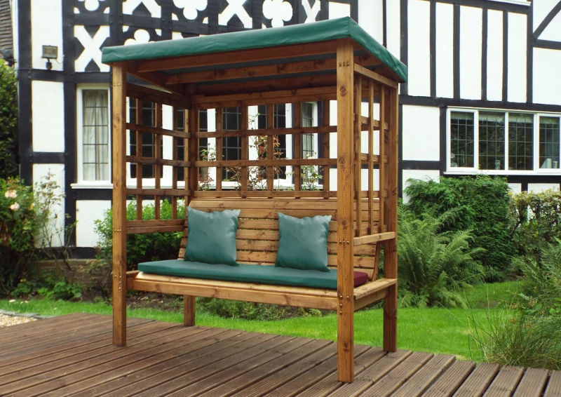 Image of Charles Taylor Trading Bramham Three Seater Arbour Green in Brown Brown Unisex