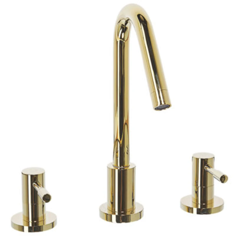 Image of Beliani Basin Mixer Tap Kalambo Brass Gold